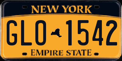 NY license plate GLO1542