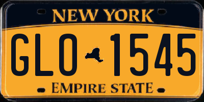 NY license plate GLO1545