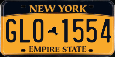 NY license plate GLO1554