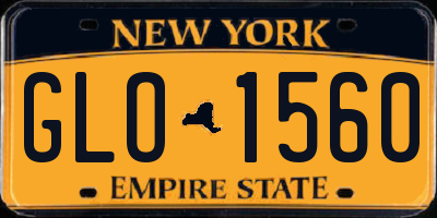 NY license plate GLO1560