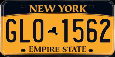 NY license plate GLO1562