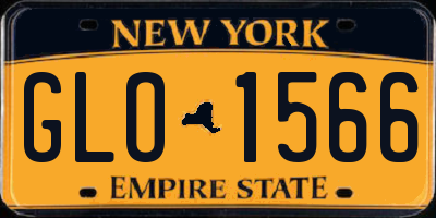 NY license plate GLO1566