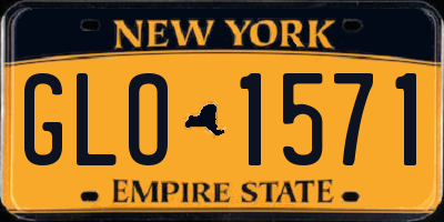 NY license plate GLO1571