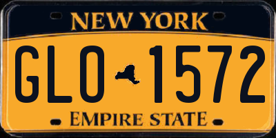 NY license plate GLO1572