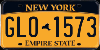 NY license plate GLO1573