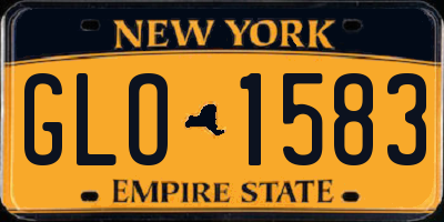 NY license plate GLO1583