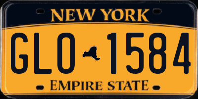 NY license plate GLO1584