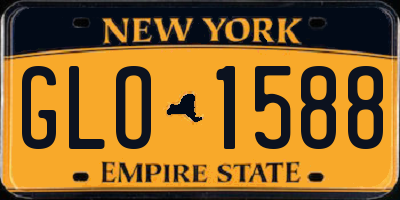 NY license plate GLO1588