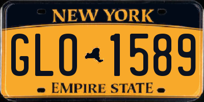 NY license plate GLO1589