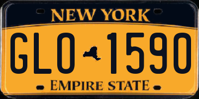 NY license plate GLO1590