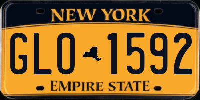 NY license plate GLO1592