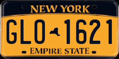 NY license plate GLO1621
