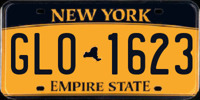 NY license plate GLO1623