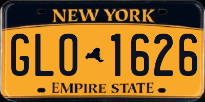 NY license plate GLO1626