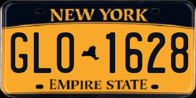 NY license plate GLO1628