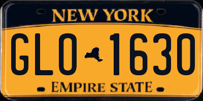 NY license plate GLO1630