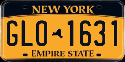 NY license plate GLO1631