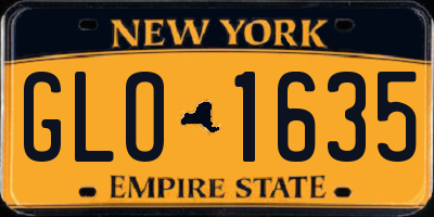 NY license plate GLO1635