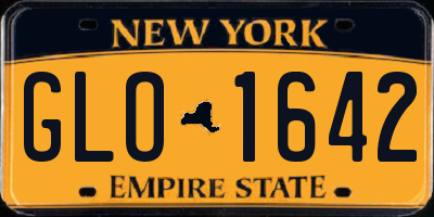 NY license plate GLO1642