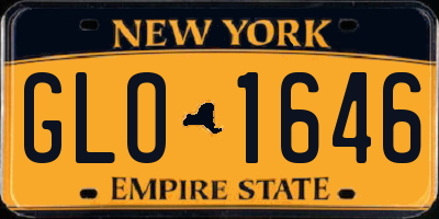 NY license plate GLO1646