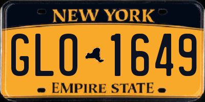 NY license plate GLO1649