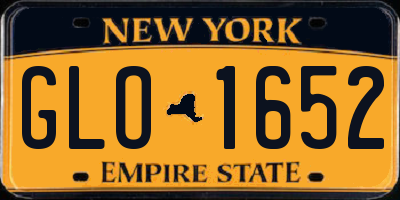 NY license plate GLO1652