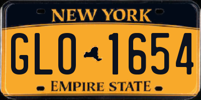 NY license plate GLO1654