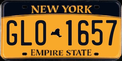 NY license plate GLO1657