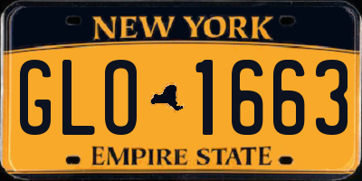 NY license plate GLO1663