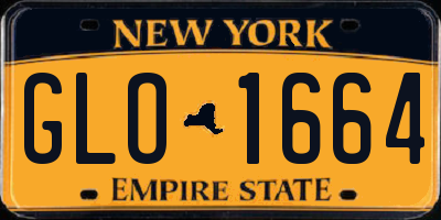 NY license plate GLO1664