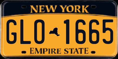 NY license plate GLO1665