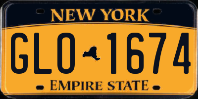 NY license plate GLO1674