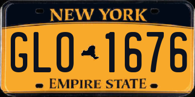 NY license plate GLO1676