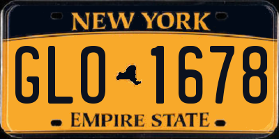 NY license plate GLO1678