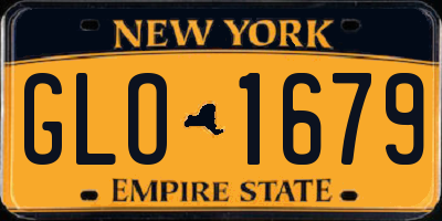 NY license plate GLO1679