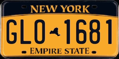 NY license plate GLO1681