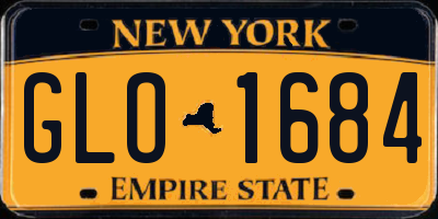 NY license plate GLO1684