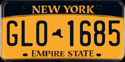 NY license plate GLO1685