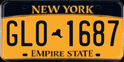 NY license plate GLO1687