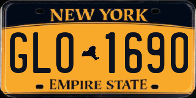 NY license plate GLO1690