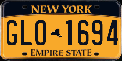 NY license plate GLO1694