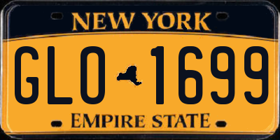 NY license plate GLO1699
