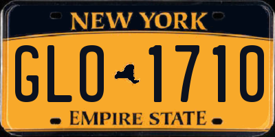 NY license plate GLO1710