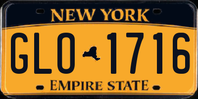 NY license plate GLO1716