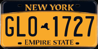 NY license plate GLO1727