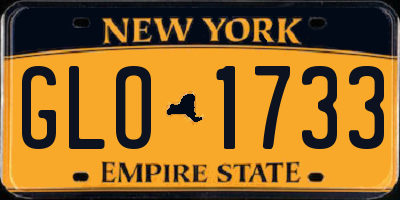 NY license plate GLO1733