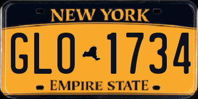 NY license plate GLO1734