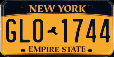 NY license plate GLO1744