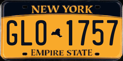 NY license plate GLO1757