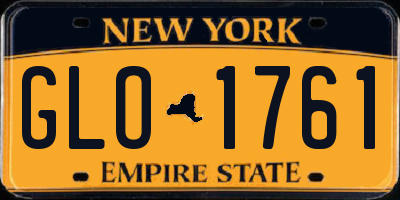 NY license plate GLO1761